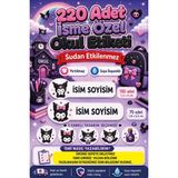 Cabuk Baskı Kişiye Özel Siyah Pembe Isim Etiketi 220 Adet – Okul, Kreş ve Anaokulu Için Suya Dayanıklı Etiket Seti