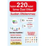 cabuk baskı Kitap Temalı İsme Özel Okul Etiketi Seti - Defter Kalem Sticker Suya Dayanıklı Etiket Çıkartma