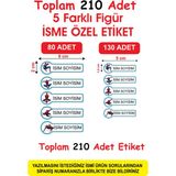 Cabuk Baskı Okul Etiketi Kalem Defter Etiketi Özel Isim Yazılabilen Etiket 210 Adet - Spider Man