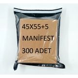 CAC Plastik 45X55+5 300 Adet Manifets Kargo Poşeti - Şeffaf