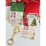 Caca Tasarım Noel Baba Şişe Açacağı Metal Gold Yılbaşı Tebrik Kartlı Christmas Hediyelik - Altın