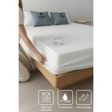 Cacao Home Mikro Fitted Lastikli Alez Su Sıvı Geçirmez Yatak Alezi Battal Tek Çift Kişilik Alez (+30 cm Derinlikli) - 150 x 200 cm - Beyaz