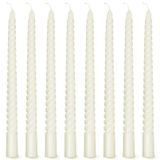 CACASO 8 ADET Spiral Konik Mumlar,10 inç Beyaz Spiral Mum,Bükülmüş Konik Mumlar,Damlamayan Bükülmüş Mumlar,Akşam Yemeği Düğün Partisi için Uzun Mum Çubukları,8PCS Spiral Konik Mumlar
