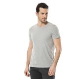 Cacharel 1331 Gri Melanj Erkek O Yaka Likralı Kısa Kollu T-shirt