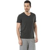Cacharel 1332 Antrasit Melanj V Yaka Kısa Kollu Erkek T-shirt