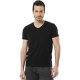 Cacharel 1332 Siyah Erkek V Yaka Likralı Kısa Kollu T-Shirt