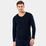 Cacharel 1334 Erkek V Yaka Uzun Kollu T-Shirt - Lacivert - M