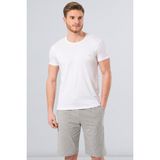 Cacharel 2169 Beyaz Erkek Modal O Yaka Slim Fit T-shirt