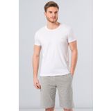 Cacharel 2169 Beyaz O Yaka Slim Fit Erkek T-shirt