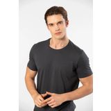 Cacharel 2169 Erkek Modal Pamuk Bisiklet Yaka Kısa Kollu T-shirt-antrasit