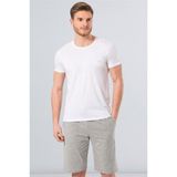 Cacharel 2169 Modal O Yaka Erkek T-shirt - Beyaz