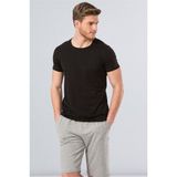 Cacharel 2169 Modal O Yaka Erkek T-Shirt - Siyah - XXL