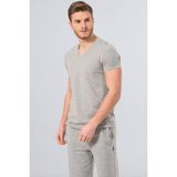 Cacharel 2170 Gri Melanj Erkek Modal V Yaka Slim Fit T-Shirt