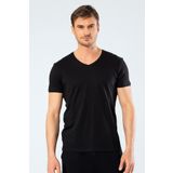 Cacharel 2170 Modal V Yaka Erkek T-shirt - Siyah