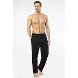 Cacharel % 50 Pamuk % 50 Modal Erkek Tek Alt Pijama - Siyah