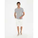 Cacharel 50284605-VR013 Beyaz Erkek Slim Fit Kargo Cepli Şort