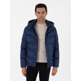 Cacharel 50297081-VR077 Kobalt Mavi Kapüşonlu Kaz Tüyü Erkek Mont