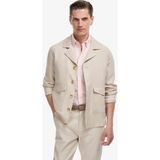 Cacharel 50300082-VR011 Erkek Bej Slim Fit Keten Mont