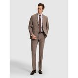 Cacharel Açık Kahverengi Slim Fit Yün Keten Karışımlı Mikro Desen Mono Yaka Takım Elbise 50324874 VR002 - 6 Drop