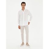 Cacharel Beyaz Regular Fit %100 Keten Gömlek 50288562 VR013 - 44