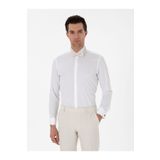 Cacharel Beyaz Slim Fit Pamuk Karışımlı Ata Yaka Smokin Gömlek 50304086-vr013