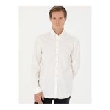 Cacharel Ekru Regular Fit Uzun Kollu Kadife Gömlek 50278523-VR019