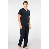 Cacharel Erkek 2192/Lacivert Kısa Kollu Modal Pijama Takımı