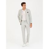 Cacharel Erkek Açık Gri Slim Fit %100 Keten Ceket 50268891-VR001 - 6 Drop - 56