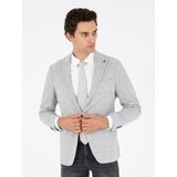 Cacharel Erkek Açık Gri Slim Fit Yün Karışımlı Spor Ceket 50290535-VR001 - 54 - 6 Drop
