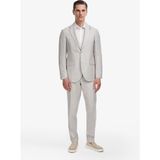 Cacharel Erkek Açık Gri Slim Fit Yün Keten Karışımlı Mikro Desen Mono Yaka Takım Elbise 50319141-VR001 - 6 Drop - 52