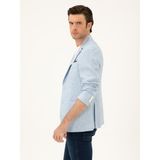 Cacharel Erkek Açık Mavi Slim Fit %100 Keten Ceket 50284764-VR003 - 56 - 6 Drop
