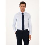 Cacharel Erkek Açık Mavi Slim Fit %100 Pamuk Klasik Gömlek 50304037-VR003 - 38