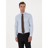 Cacharel Erkek Açık Mavi Slim Fit %100 Pamuk Klasik Gömlek 50318179-VR003 - 39