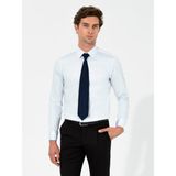 Cacharel Erkek Açık Mavi Slim Fit %100 Pamuk Klasik Yaka Basic Gömlek 50261220-VR003 - 45