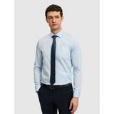 Cacharel Erkek Açık Mavi Slim Fit %100 Pamuk Yarım İtalyan Yaka Klasik Gömlek 50318216-VR003 - 37