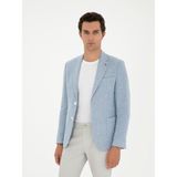 Cacharel Erkek Açık Mavi Slim Fit Keten Karışımlı Ceket 50284659-VR003 - 58 - 6 Drop