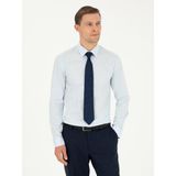 Cacharel Erkek Açık Mavi Slim Fit Pamuk Karışımlı Klasik Gömlek 50292265-VR003 - 42