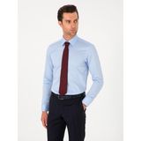 Cacharel Erkek Açık Mavi Slim Fit Pamuklu Klasik Gömlek 50311551-VR003 - 38
