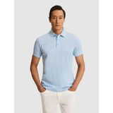 Cacharel Erkek Açık Mavi Slim Fit Saf Pamuk Polo Yaka Basic T-Shirt 50320657-VR095 - Buz Mavisi - 2XL