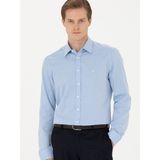Cacharel Erkek Açık Mavi Slim Fit Uzun Kollu Klasik Gömlek 50273445-VR003