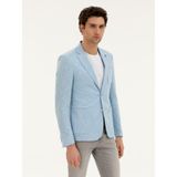 Cacharel Erkek Açık Mavi Slim Fit Yün İpek Karışımlı Ceket 50284564-VR003 - 48 - 6 Drop