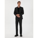 Cacharel Erkek Antrasit Slim Fit Mikro Desenli Mono Yaka Yün Karışımlı Takım Elbise 50310980-VR006 - 48 - 6 Drop