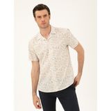 Cacharel Erkek Bej Regular Fit Keten Karışımlı Gömlek 50284429-VR011