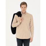 Cacharel Erkek Bej Regular Fit Uzun Kollu Gömlek 50278523-VR011 - S