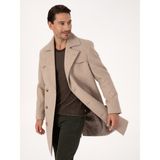 Cacharel Erkek Bej Regular Fit Yün Karışımlı Kaban Kaşe 50311634-VR011 - 54
