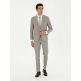 Cacharel Erkek Bej Slim Fit %100 Yün Mikro Desenli Takım Elbise 50285134-VR011 - 6 Drop