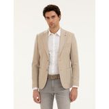 Cacharel Erkek Bej Slim Fit Kaşmir Ceket 50284775-VR011 - 6 Drop - 56