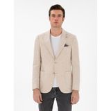 Cacharel Erkek Bej Slim Fit Keten Karışımlı Ceket 50306892-VR011 - 6 Drop - 52