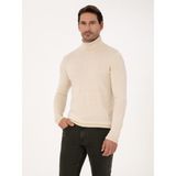 Cacharel Erkek Bej Slim Fit Pamuk Karışımlı Balıkçı Yaka Basic Triko Kazak 50318678-VR011