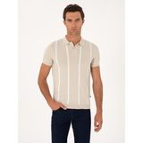 Cacharel Erkek Bej Slim Fit Polo Yaka Triko T-Shirt 50300833-VR011